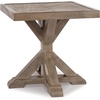 image:imageSignature Design by Ashley Beachcroft Farmhouse Weather and Rust Resistant Outdoor End Table with Porcelain Tabletop Black amp Light GrayNatural