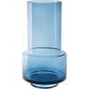 image:imageSignature Design by Ashley Bealen Indoor and Outdoor Decorative Glass Tabletop Vase with Wide Mouth Contemporary Accent Piece Blue 8 W x 8 D x 975 HTransparent Blue