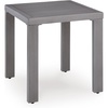 image:imageSignature Design by Ashley Dillon Beach Durable Outdoor Side Table AllWeather Aluminum Frame for LowMaintenance Patio Backyard or Poolside Living Gray