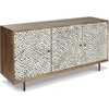 image:imageSignature Design by Ashley Kerrings Modern Glam Accent Cabinet Brown Black and WhiteRustic