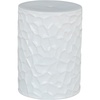 image:imageSignature Design by Ashley Polly Geometric Honeycomb Indoor Outdoor Accent Stool or Table WhiteIrregular