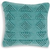 image:imageSignature Design by Ashley Rustingmere Casual Square IndoorOutdoor Pillow with Geometric Design 16 x 16 GreenTeal