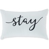 image:imageSignature Design by Ashley Tannerton Scandinavian Rectangular IndoorOutdoor Pillow with Scripted Accent 22 x 14 White amp Black