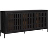 image:imageSignature Design by Ashley Vallisburg Casual Accent Cabinet with 3 Doors and Adjustable Shelves Black amp Light Brown