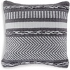 image:imageSignature Design by Ashley Yarnley Casual Square IndoorOutdoor Pillow with Stripe Design 16 x 16 Gray amp WhiteGray  White