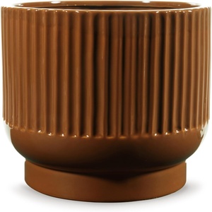 image:imageSignature Design by Ashley 12Inch Tall Ceramic Flower Vase Burnt Umber8