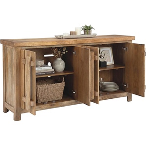 image:imageSignature Design by Ashley 4Door Wood Accent Cabinet Sideboard Credenza