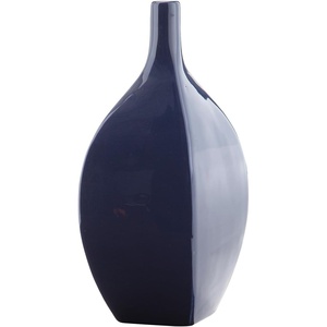 image:imageSignature Design by Ashley Abtinson Modern Indoor and Outdoor Glazed Ceramic Vase for IndoorOutdoor Use Faux amp Dried Florals Only Blue 65 W x 5 D x 1638 H7 W x 5 D x 12 H