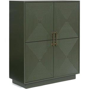 image:imageSignature Design by Ashley Accent Cabinet Modern Geometric Dark Green