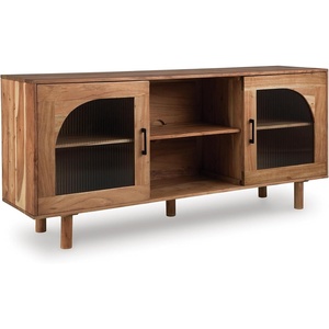 image:imageSignature Design by Ashley Adway 64Inch Wood Accent Storage Cabinet Brown