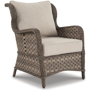 image:imageSignature Design by Ashley Clear Ridge Outdoor Handwoven Wicker Cushioned Lounge Chair 2 Count Light BrownLight Brown