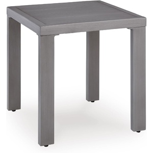 image:imageSignature Design by Ashley Dillon Beach Durable Outdoor Side Table AllWeather Aluminum Frame for LowMaintenance Patio Backyard or Poolside Living Gray