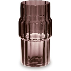 image:imageSignature Design by Ashley Fluted Glass Vase Dark Mauve 14 Inch5W x 5D x 10H