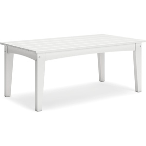 image:imageSignature Design by Ashley Hyland Wave Modern Weather Resistant HDPE Outdoor Coffee Table WhiteWhite