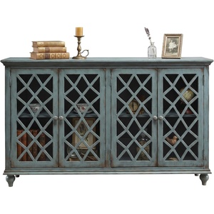 image:imageSignature Design by Ashley Mirimyn 4Door Accent Cabinet Antique TealBlue