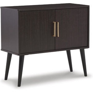image:imageSignature Design by Ashley Orinfield Contemporary Accent Cabinet with 2 Doors Dark BrownDark Brown