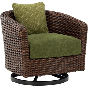 image:imageSignature Design by Ashley Oval Outdoor Coffee Table TwoTone BrownOutdoor Swivel Lounge Chair