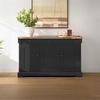 image:imageSignature Design by Ashley 1Pc Sideboard Buffet Cabinet 60 in Dark BrownBlack  Light Brown