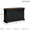 image:imageSignature Design by Ashley 1Pc Sideboard Buffet Cabinet 60 in Dark BrownBlack  Light Brown