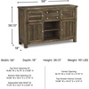 image:imageSignature Design by Ashley 1Pc Sideboard Buffet Cabinet 60 in Dark BrownBrown