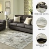 image:imageSignature Design by Ashley Arriston Contemporary Machine Washable 8x10 Area Rug Light Gray amp CreamLight Gray  Cream