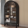 image:imageSignature Design by Ashley Basinger Arched Display Cabinet BlackBrownBrown  Black