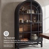 image:imageSignature Design by Ashley Basinger Arched Display Cabinet BlackBrownBrown  Black