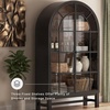 image:imageSignature Design by Ashley Basinger Arched Display Cabinet BlackBrownBrown  Black