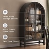 image:imageSignature Design by Ashley Basinger Arched Display Cabinet BlackBrownBrown  Black