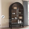 image:imageSignature Design by Ashley Basinger Arched Display Cabinet BlackBrownBrown  Black