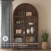 image:imageSignature Design by Ashley Basinger Arched Display Cabinet BlackBrownDark Brown  Black