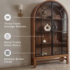 image:imageSignature Design by Ashley Basinger Arched Display Cabinet BlackBrownDark Brown  Black