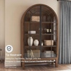 image:imageSignature Design by Ashley Basinger Arched Display Cabinet BlackBrownDark Brown  Black