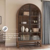 image:imageSignature Design by Ashley Basinger Arched Display Cabinet BlackBrownDark Brown  Black