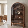 image:imageSignature Design by Ashley Basinger Arched Display Cabinet BlackBrownDark Brown  Black