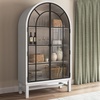 image:imageSignature Design by Ashley Basinger Arched Display Cabinet BlackBrownWhite  Black