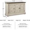 image:imageSignature Design by Ashley Bolanburg Dining Server Buffet Cabinet 3 Doors58 Inch