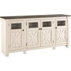 image:imageSignature Design by Ashley Bolanburg Dining Server Buffet Cabinet 3 Doors74 Inch