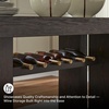 image:imageSignature Design by Ashley Burkhaus 1Piece Buffet Cabinet Dark BrownCounter Height