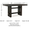 image:imageSignature Design by Ashley Burkhaus 1Piece Buffet Cabinet Dark BrownCounter Height