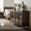 image:imageSignature Design by Ashley Burkhaus 1Piece Buffet Cabinet Dark BrownServer