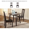 image:imageSignature Design by Ashley Dining Drop Leaf Table 42Inch Round BrownBlack