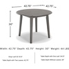 image:imageSignature Design by Ashley Dining Drop Leaf Table 42Inch Round BrownGrey