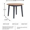 image:imageSignature Design by Ashley Dining Drop Leaf Table 42Inch Round BrownLight Brown  Blue