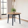 image:imageSignature Design by Ashley Dining Drop Leaf Table 42Inch Round BrownLight Brown  Blue