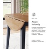 image:imageSignature Design by Ashley Dining Drop Leaf Table 42Inch Round BrownLight Brown  Blue