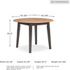 image:imageSignature Design by Ashley Dining Drop Leaf Table 42Inch Round BrownLight Brown  Dark Brown