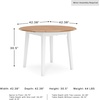 image:imageSignature Design by Ashley Dining Drop Leaf Table 42Inch Round BrownLight Brown  White