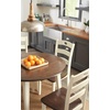 image:imageSignature Design by Ashley Dining Drop Leaf Table 42Inch Round BrownTwotone White