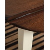image:imageSignature Design by Ashley Dining Drop Leaf Table 42Inch Round BrownTwotone White
